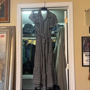 Max Studio Black and White Maxi Dress